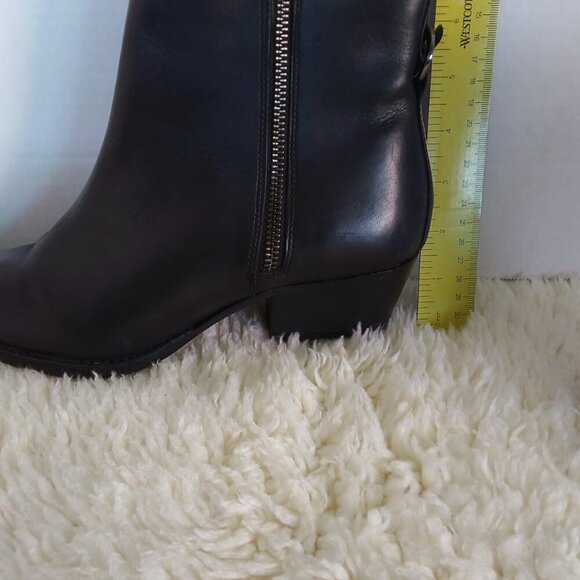 Women's Hudson London Larry Black leather heeled ankle boots size EU 39 - US 8 - Picture 11 of 12